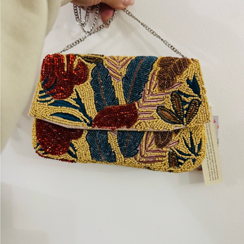 Viral TikTok bag Embellished Beaded Clutch - Multicolor